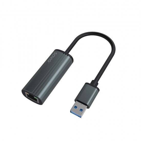 SAVIO ADAPTER USB-A 3.1 GEN 1 (M) TO RJ-45 GIGABIT ETHERNET SAVIO ADAPTER USB-A 3.1 GEN 1 (M) TO RJ-45 GIGABIT ETHERNET