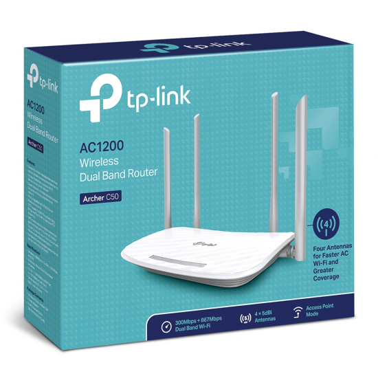 TP-LINK ROUTER WIRELESS DUAL BAND AC1200 ARCHER C50