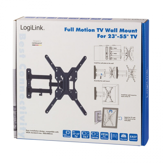 LOGILINK TV WALL MOUNT 23-55″ MAX.30KG BP0016