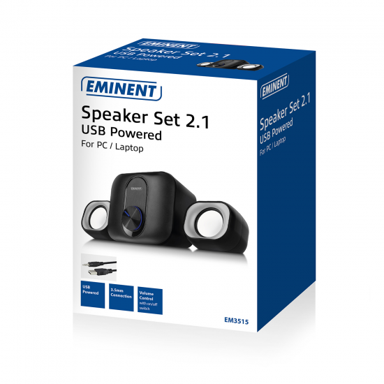 EMINENT SPEAKERS 2.1 2*3W+5W SUBWOOFER RMS USB POWERED EM3515 EMINENT SPEAKERS 2.1 2*3W+5W SUBWOOFER RMS USB POWERED EM3515