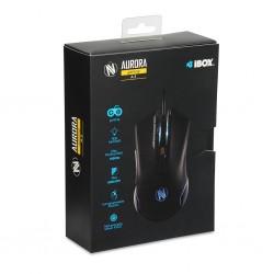 I-BOX AURORA WIRED OPTICAL GAMING MOUSE A-3 RGB BACKLIG USB BLACK 1.8M