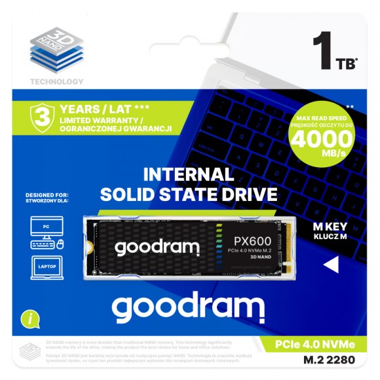 GOODRAM PX600 G.4 1TB NVME PCIe 4x4 M.2 2280