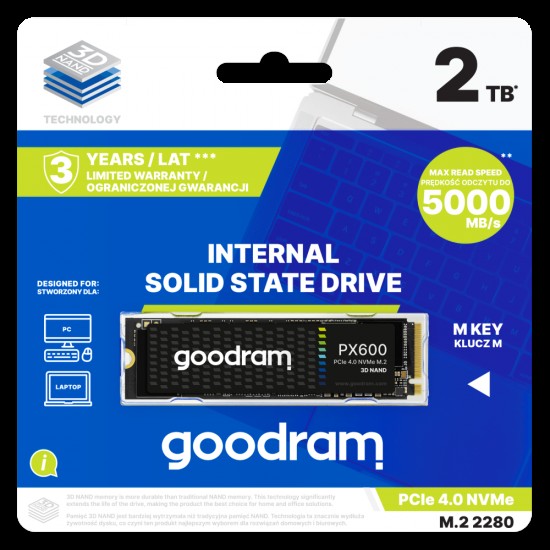 GOODRAM PX600 G.4 2TB NVME PCIe 4x4 M.2 2280