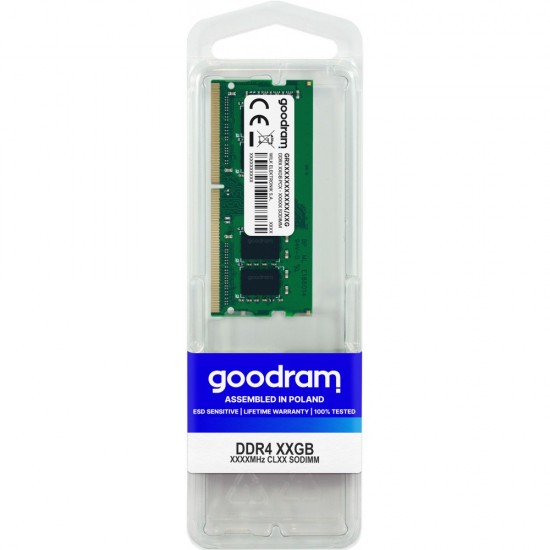 GOODRAM RAM DDR4 SR SODIMM 3200MHz CL22 8GB GOODRAM RAM DDR4 SR SODIMM 3200MHz CL22 8GB
