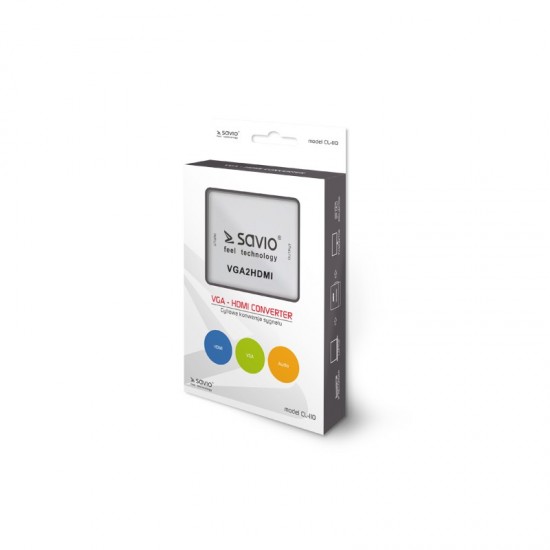 SAVIO VGA – HDMI FULL HD / 1080P 60HZ CONVERTER / ADAPTER SAVIO VGA – HDMI FULL HD / 1080P 60HZ CONVERTER / ADAPTER