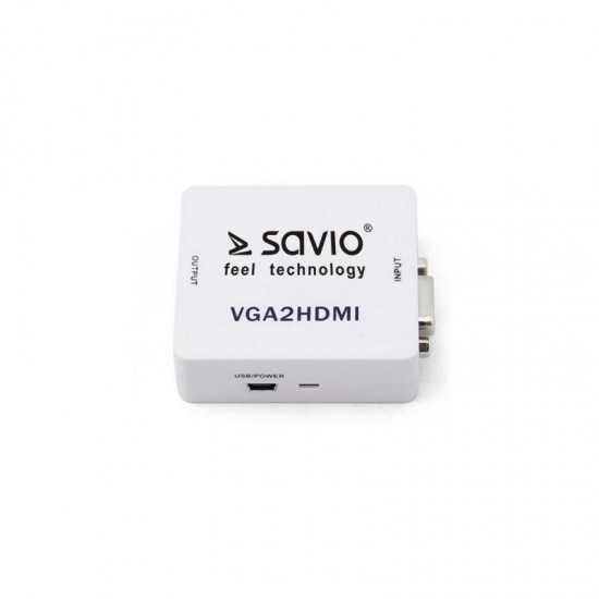 SAVIO VGA – HDMI FULL HD / 1080P 60HZ CONVERTER / ADAPTER SAVIO VGA – HDMI FULL HD / 1080P 60HZ CONVERTER / ADAPTER
