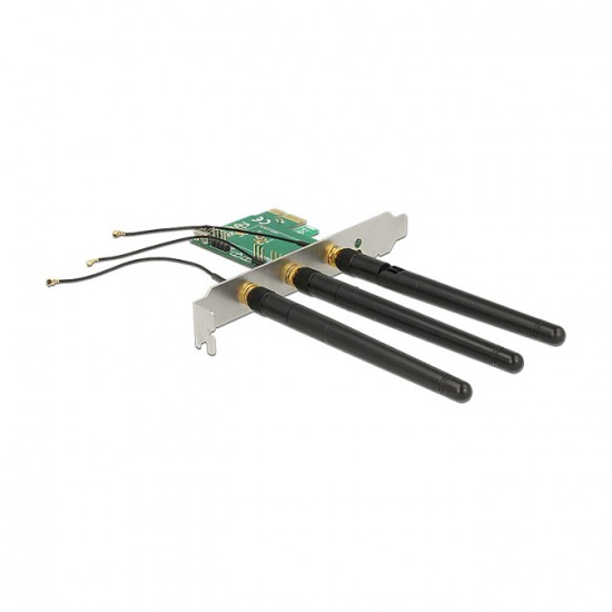 PCI Express Card > 1 x internal M.2 Key A Slot with 3 external Antennas PCI Express Card > 1 x internal M.2 Key A Slot with 3 external Antennas