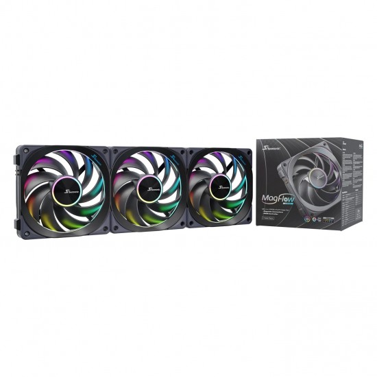 120mm Seasonic MagFlow 1225PWM ARGB 3-Fan Kit