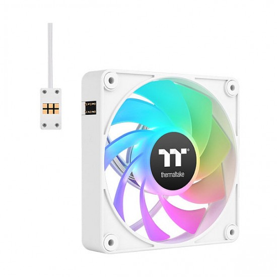 120mm Thermaltake CT120 EX Reverse ARGB Sync PC Cooling Fan White 3 Fan Pack
