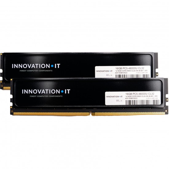 6000 32GB Innovation IT (Kit 2x16GB) CL32 1.35V Heatspreader (CL32-38-38-96) 6000 32GB Innovation IT (Kit 2x16GB) CL32 1.35V Heatspreader (CL32-38-38-96)