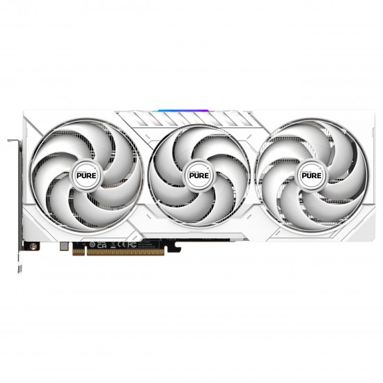 RX 9070 16GB Sapphire Pure Radeon OC GDDR6 3 Fan white