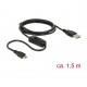 Delock Ladekabel USB 2.0 Typ-A Stecker > USB 2.0 Micro-B Stecker mit Schalter für Raspberry Pi 1,5 m