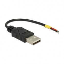 Delock Kabel USB 2.0 Typ-A Stecker > 2 x offene Kabelenden Strom 10 cm Raspberry Pi Delock Kabel USB 2.0 Typ-A Stecker > 2 x offene Kabelenden Strom 10 cm Raspberry Pi