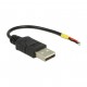 Delock Kabel USB 2.0 Typ-A Stecker > 2 x offene Kabelenden Strom 10 cm Raspberry Pi Delock Kabel USB 2.0 Typ-A Stecker > 2 x offene Kabelenden Strom 10 cm Raspberry Pi