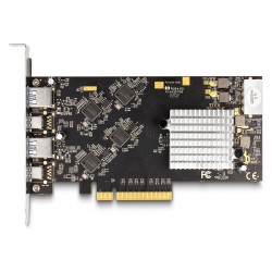 PCI Express x8 Karte mit 2 x USB 20 Gbps USB Type-CTM Buchse und 2 x USB 10 Gbps Typ-A Buchse - Quad Channel