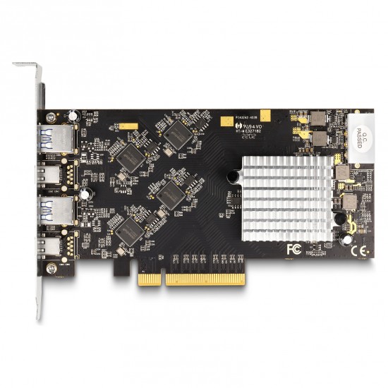 PCI Express x8 Karte mit 2 x USB 20 Gbps USB Type-CTM Buchse und 2 x USB 10 Gbps Typ-A Buchse - Quad Channel