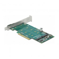 PCI Express x8 Karte zu 2 x intern NVMe M.2 Key M - Bifurcation - Low Profile Formfaktor PCI Express x8 Karte zu 2 x intern NVMe M.2 Key M - Bifurcation - Low Profile Formfaktor