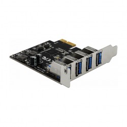USB 5 Gbps PCI Express x1 Karte mit 4 x externen Typ-A Buchsen USB 5 Gbps PCI Express x1 Karte mit 4 x externen Typ-A Buchsen