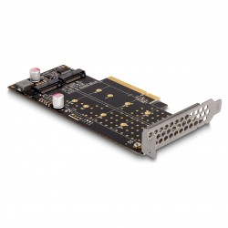 PCI Express x8 Karte zu 2 x intern NVMe M.2 Key M - Bifurcation - Low Profile Formfaktor