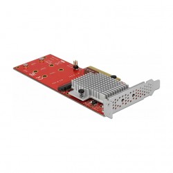 PCI Express x8 Karte zu 2 x intern NVMe M.2 Key M - Low Profile Formfaktor PCI Express x8 Karte zu 2 x intern NVMe M.2 Key M - Low Profile Formfaktor