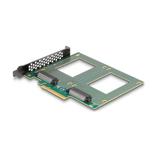 PCI Express 4.0 x8 Karte zu 2 x intern U.2 NVMe SFF-8639 - Bifurcation (LxB: 144 x 122 mm) PCI Express 4.0 x8 Karte zu 2 x intern U.2 NVMe SFF-8639 - Bifurcation (LxB: 144 x 122 mm)