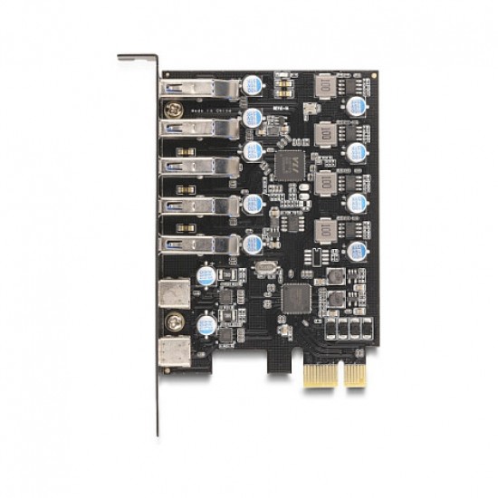 USB 5 Gbps PCI Express x1 Karte zu 5 x extern Typ-A + 2 x extern USB Type-CTM Buchse