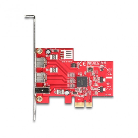 PCI Express x1 Karte zu 2 x extern FireWire B + 1 x extern FireWire A - Low Profile Formfaktor PCI Express x1 Karte zu 2 x extern FireWire B + 1 x extern FireWire A - Low Profile Formfaktor