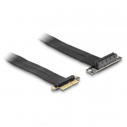 Riser Karte PCI Express x4 Stecker zu x4 Slot 90° gewinkelt mit Kabel 60 cm