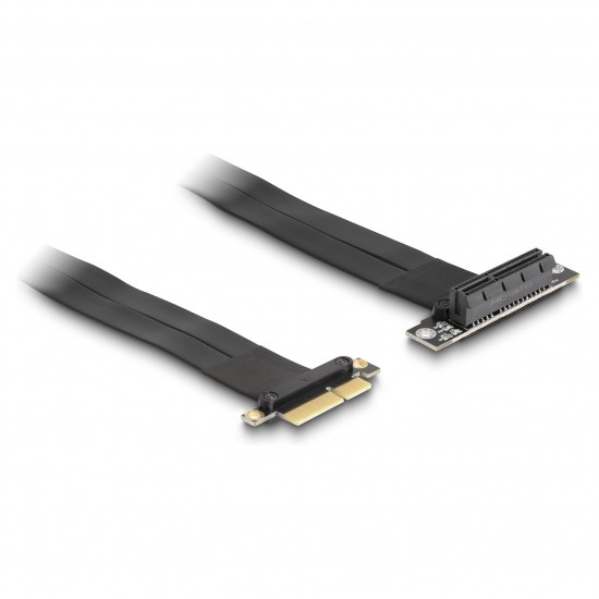 Riser Karte PCI Express x4 Stecker zu x4 Slot 90° gewinkelt mit Kabel 60 cm Riser Karte PCI Express x4 Stecker zu x4 Slot 90° gewinkelt mit Kabel 60 cm