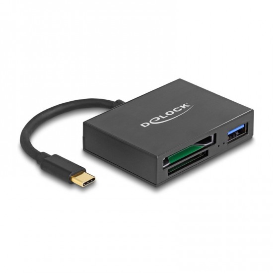 USB-CTM Card Reader für XQD und SD Speicherkarten + USB 5 Gbps Typ-A Port USB-CTM Card Reader für XQD und SD Speicherkarten + USB 5 Gbps Typ-A Port