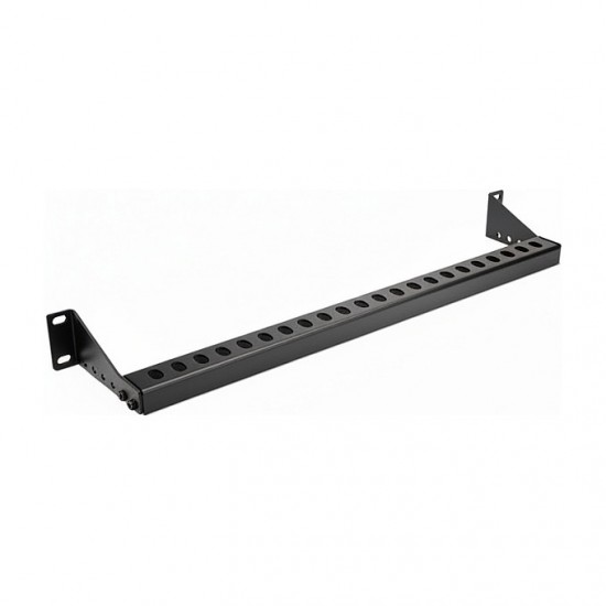 VALUE 19" Rack montierbare Kabelfhrungsschiene (horizontal), einstellbare Tiefe, 1HE, schwarz