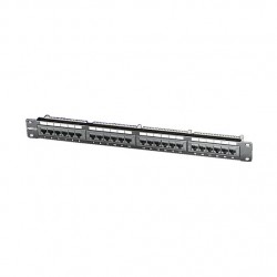 ROLINE Cat.5e 19" Patch Panel, 24 Ports, UTP black