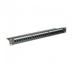 ROLINE Cat.6/Class E 19" Patch Panel, 24 Ports, UTP black