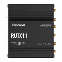 Teltonika · Router · RUTX11 · LTE CAT6 Router WLAN, Dual Band WiFi (Wave-2 802.11ac), 4x Gigabit LAN Port, Bluetooth, 2 SIM, USB, GNSS, M2M Teltonika · Router · RUTX11 · LTE CAT6 Router WLAN, Dual Band WiFi (Wave-2 802.11ac), 4x Gigabit LAN Port, Bluetooth, 2 SIM, USB, GNSS, M2M
