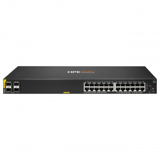 HPE Aruba Networking CX 6000 24p 10M/100M/1G Class4 PoE 4p SFP 1G 370W Switch HPE Aruba Networking CX 6000 24p 10M/100M/1G Class4 PoE 4p SFP 1G 370W Switch