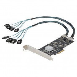 STARTECH.COM SATA PCIe Controller 8 Port - 6Gbit/s SATA PCIe Schnittstellenkarte - PCIe x4 Gen2 zu SATA III - SATA HDD/SSD