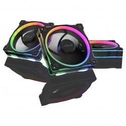 120mm ASUS PRIME MR120 ARGB Triple Pack Gehäuselüfter schwarz, 120 mm, PWM