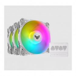 120mm ASUS TUF GAMING TF120 ARGB Gehäuselüfter, 3er Set, white 120 mm, PWM