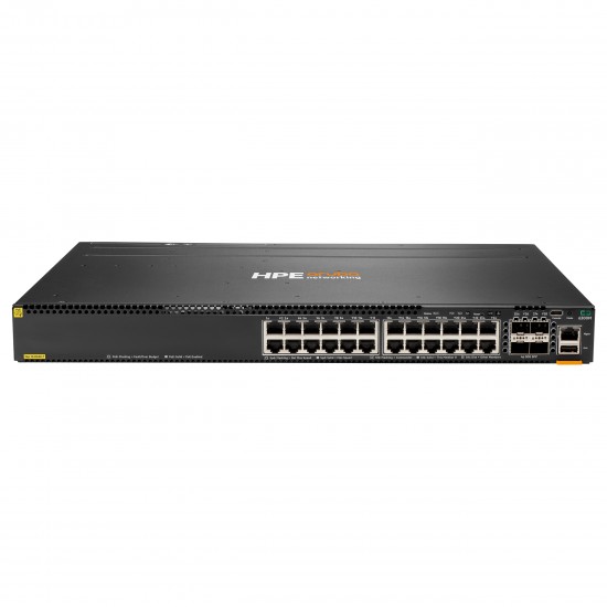 HPE Aruba Networking CX 6300M 24-port 1GbE Class 4 PoE and 4-port SFP56 Switch HPE Aruba Networking CX 6300M 24-port 1GbE Class 4 PoE and 4-port SFP56 Switch