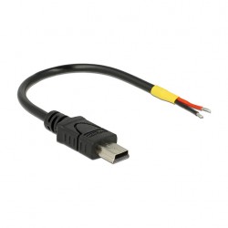 DELOCK Kabel USB 2.0 Mini-B Stecker > 2 x offene Kabelenden Strom 10 cm Raspberry Pi DELOCK Kabel USB 2.0 Mini-B Stecker > 2 x offene Kabelenden Strom 10 cm Raspberry Pi