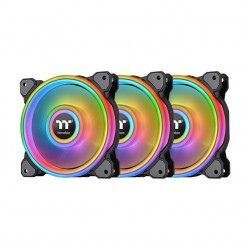 120mm Thermaltake Riing Quad 12 RGB Radiator Fan TT Premium Edition Black 3 Pack