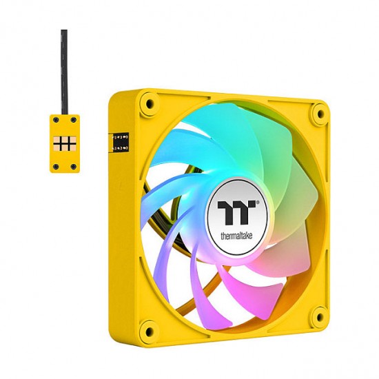 120mm Thermaltake CT120 EX Reverse ARGB Sync PC Cooling Fan Bumblebee 3 Pack