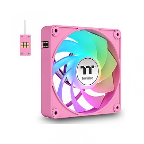 120mm Thermaltake CT120 EX Reverse ARGB Sync PC Cooling Fan Pink 3 Pack