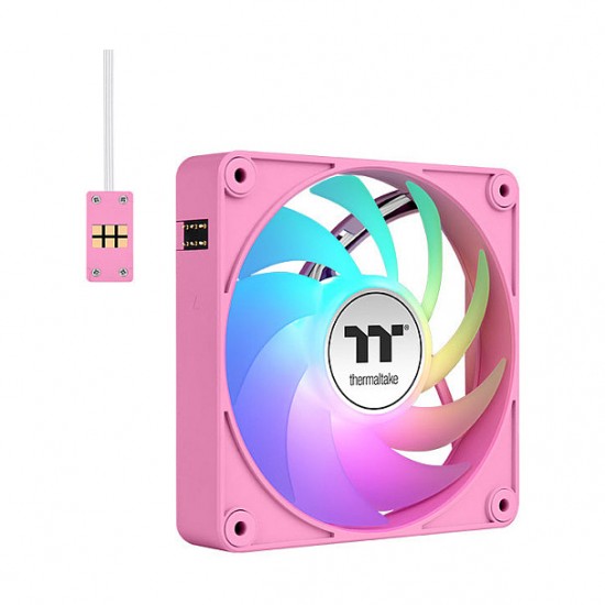 120mm Thermaltake CT120 EX ARGB Sync PC Cooling Fan Pink 3 Pack