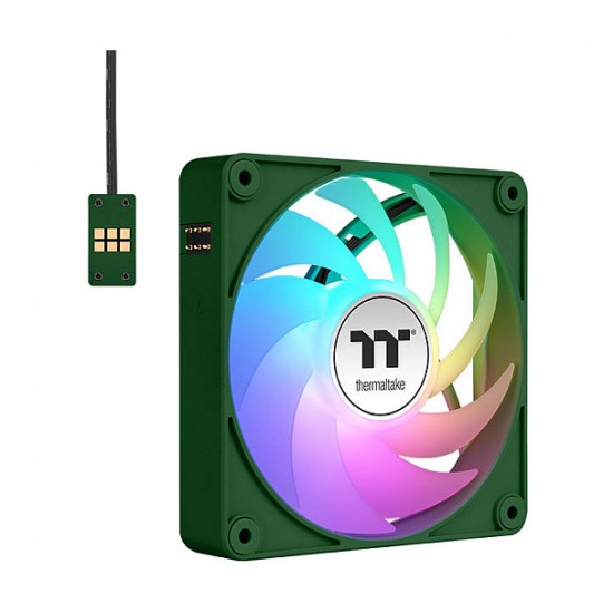 120mm Thermaltake CT120 EX ARGB Sync PC Cooling Fan Racing Green 3 Pack