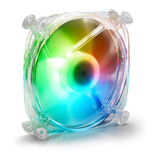 120mm Sharkoon SHARK Disc RGB Fan (transparent, 120 mm) 120mm Sharkoon SHARK Disc RGB Fan (transparent, 120 mm)