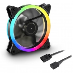 120mm Sharkoon SHARK Blades PWM RGB Fan (schwarz, 120 mm)