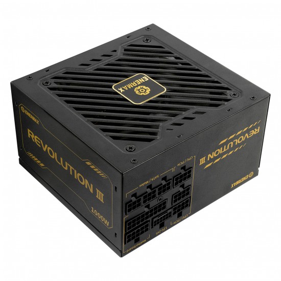 1000W Enermax Power Supply 1000W Revolution3 80+ Gold Black FULLMO 1000W Enermax Power Supply 1000W Revolution3 80+ Gold Black FULLMO