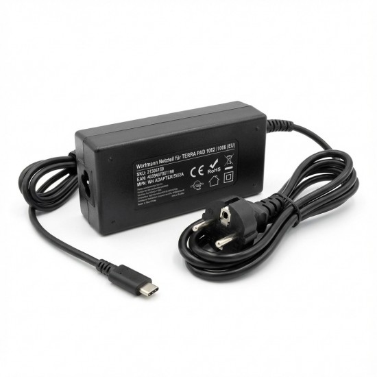 Wortmann Netzteil für TERRA PAD 1062/ 1006 (EU), USB Type C