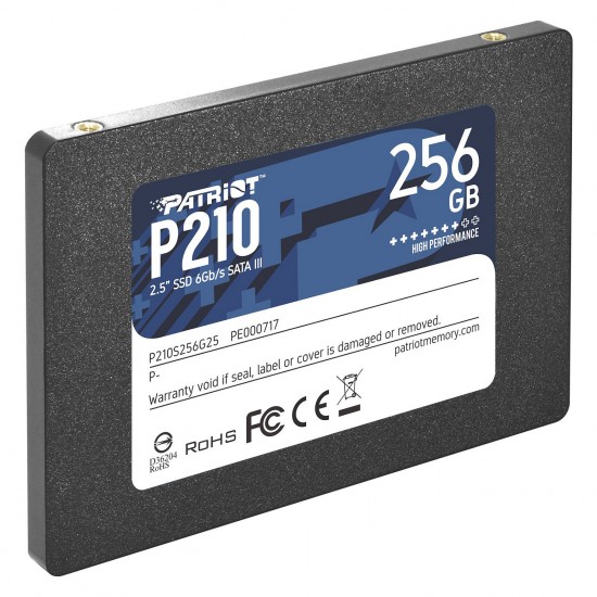 2,5" Patriot P210 256 GB (schwarz, SATA 6 Gb/s, 2,5")